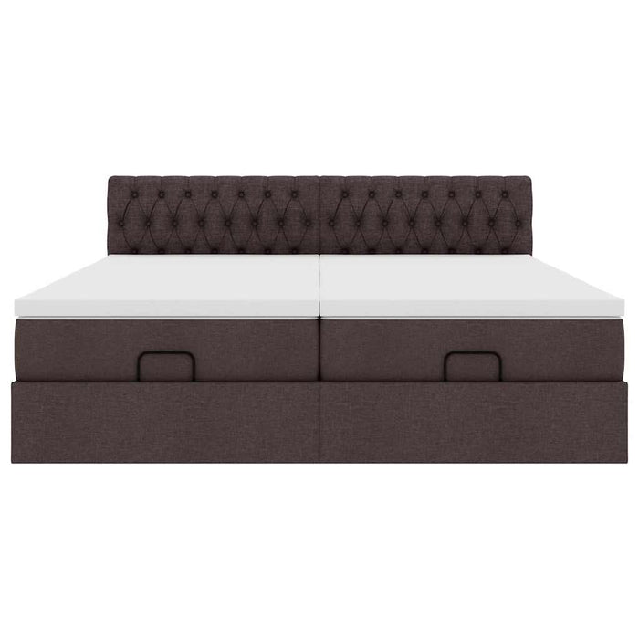 Struttura Letto Pouf con Materassi 160x200 cm in Tessuto 3312860
