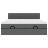 Struttura Letto Pouf con Materassi 180x200 cm in Tessuto 3312865