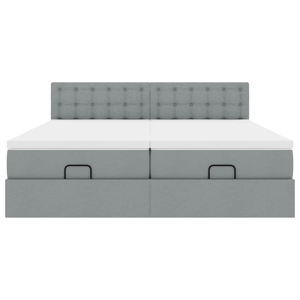 Struttura Letto Pouf con Materassi 160x200 cm in Tessuto 3312878