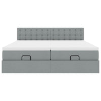 Struttura Letto Pouf con Materassi 160x200 cm in Tessuto 3312878