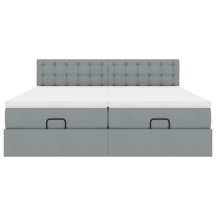 Struttura Letto Pouf con Materassi 160x200 cm in Tessuto 3312878