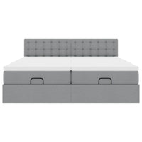 Struttura Letto Pouf con Materassi 180x200 cm in Tessuto