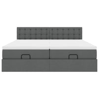 Struttura Letto Pouf con Materassi 180x200 cm in Tessuto