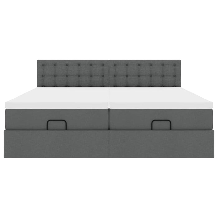 Struttura Letto Pouf con Materassi 180x200 cm in Tessuto