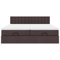 vidaXL Struttura Letto Pouf con Materassi 180x200 cm in Tessuto