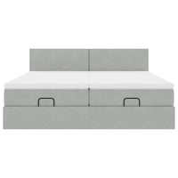 vidaXL Struttura Letto Pouf con Materassi 180x200 cm Velluto