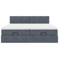 Struttura Letto Pouf con Materassi 180x200 cm Velluto 3312906