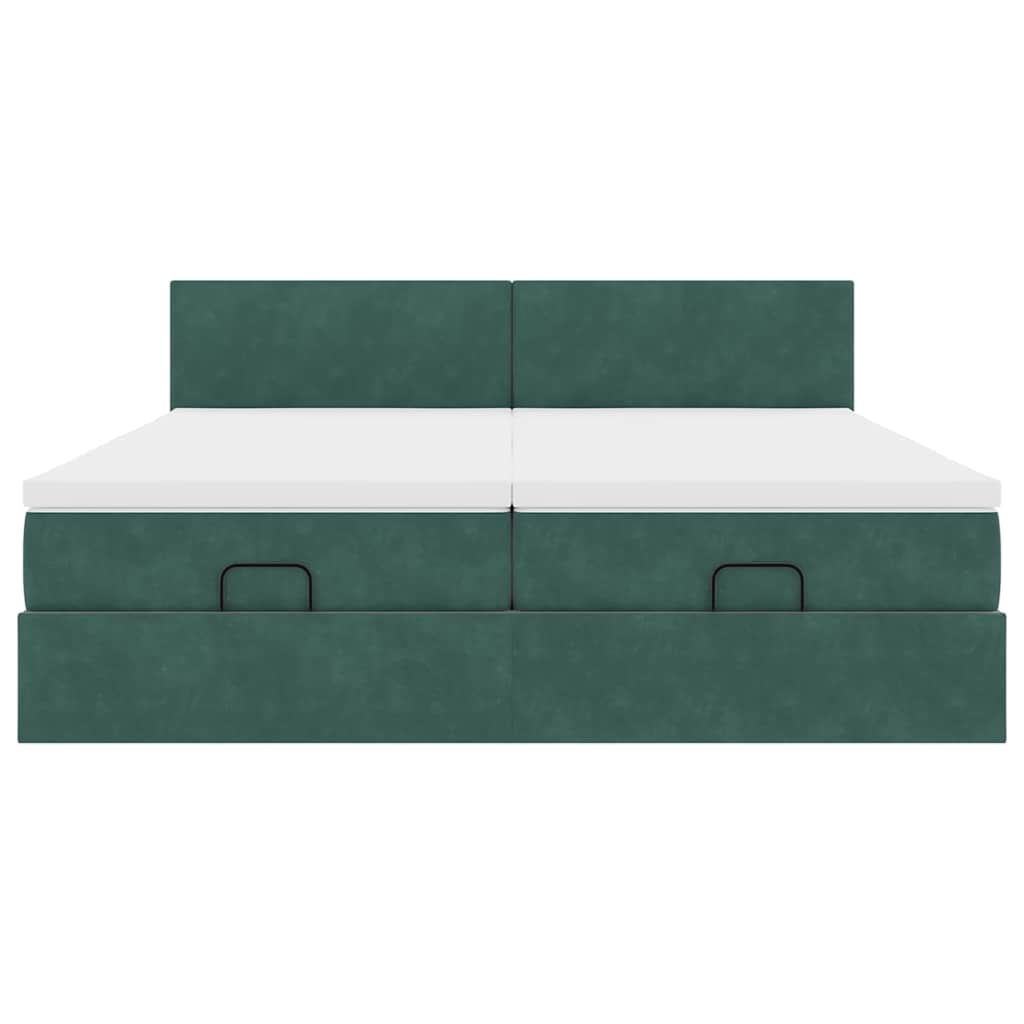 Struttura Letto Pouf con Materassi 200x200 cm Velluto 3312914