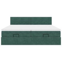 Struttura Letto Pouf con Materassi 200x200 cm Velluto 3312914