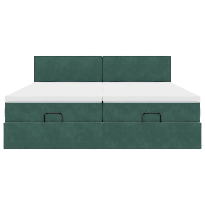 Struttura Letto Pouf con Materassi 200x200 cm Velluto 3312914