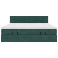 vidaXL Struttura Letto Pouf con Materassi 180x200 cm Velluto