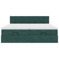 Struttura Letto Pouf con Materassi 200x200 cm Velluto 3312932