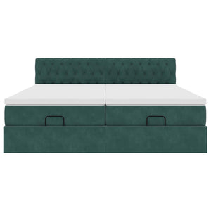 Struttura Letto Pouf con Materassi 200x200 cm Velluto 3312950