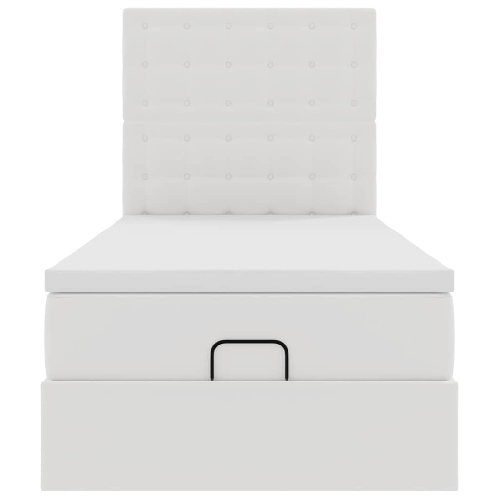 Letto Pouf con Materasso Bianco 80x200 cm Similpelle 3312972