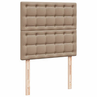 vidaXL Letto Pouf con Materasso Cappucino 80x200 cm Similpelle