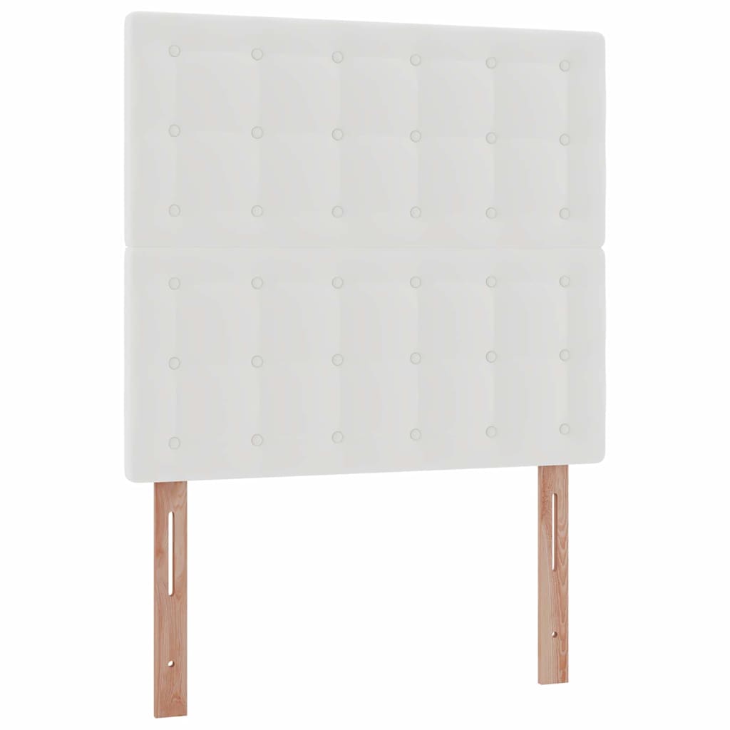 Letto Pouf con Materasso Bianco 90x190 cm Similpelle 3312977