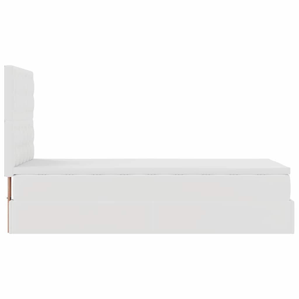 Letto Pouf con Materasso Bianco 90x190 cm Similpelle 3312977