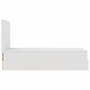 Letto Pouf con Materasso Bianco 90x190 cm Similpelle 3312977