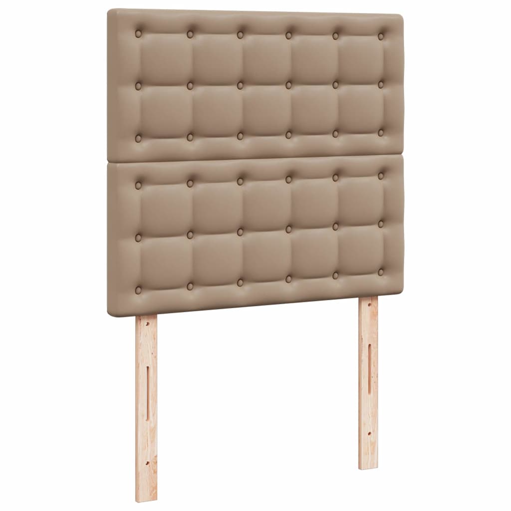 vidaXL Letto Pouf con Materasso Cappucino 90x190 cm Similpelle