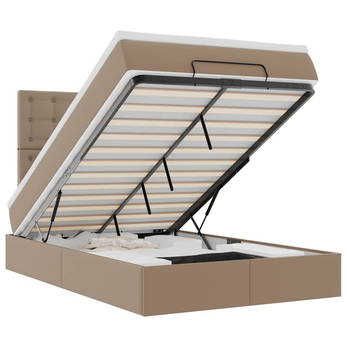 Struttura Letto Pouf con Materasso 120x200 cm Similpelle 3313000