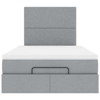 vidaXL Struttura Letto Pouf con Materasso 120x200 cm in Tessuto