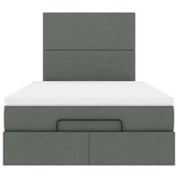 vidaXL Struttura Letto Pouf con Materasso 120x200 cm in Tessuto
