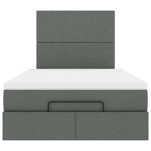 vidaXL Struttura Letto Pouf con Materasso 120x200 cm in Tessuto