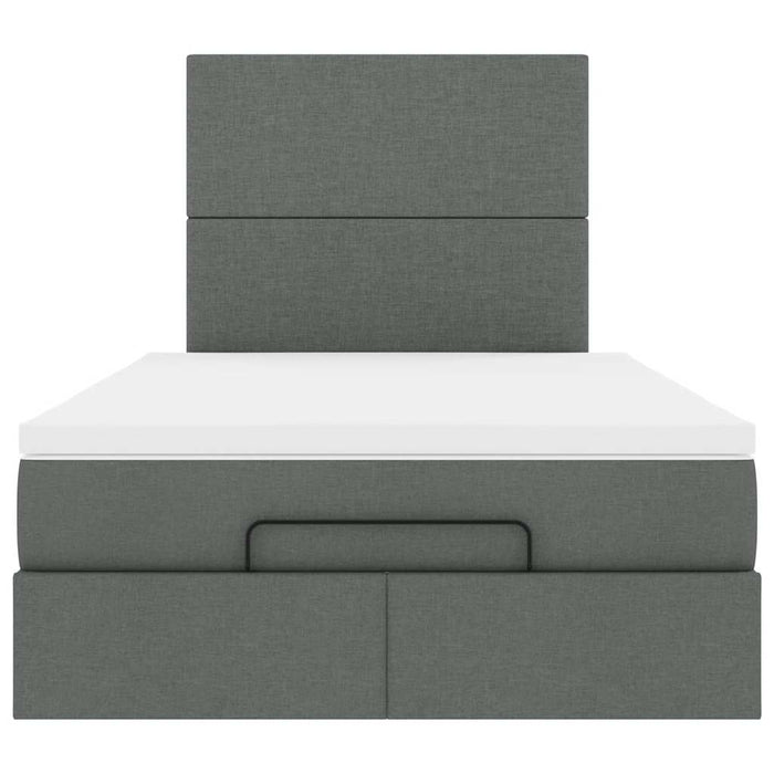 vidaXL Struttura Letto Pouf con Materasso 120x200 cm in Tessuto