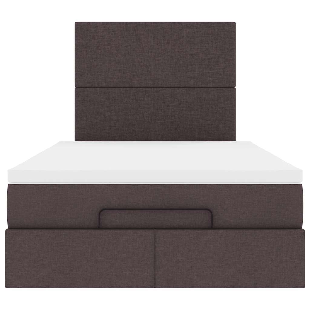 vidaXL Struttura Letto Pouf con Materasso 120x200 cm in Tessuto