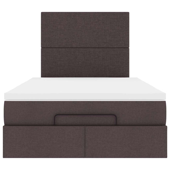 vidaXL Struttura Letto Pouf con Materasso 120x200 cm in Tessuto