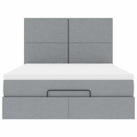 Struttura Letto Pouf con Materasso 140x200 cm in Tessuto 3313078