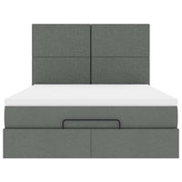vidaXL Struttura Letto Pouf con Materasso 140x200 cm in Tessuto