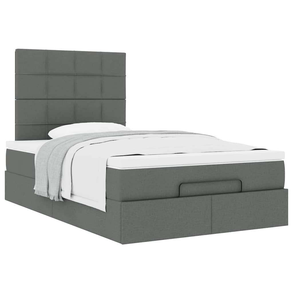 vidaXL Struttura Letto Pouf con Materasso 80x200 cm in Tessuto