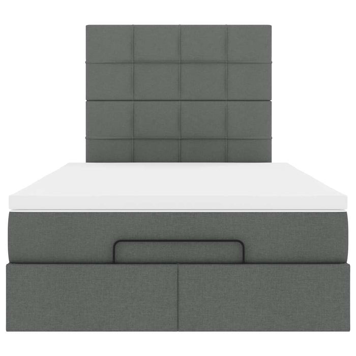 vidaXL Struttura Letto Pouf con Materasso 80x200 cm in Tessuto