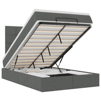 vidaXL Struttura Letto Pouf con Materasso 120x200 cm in Tessuto