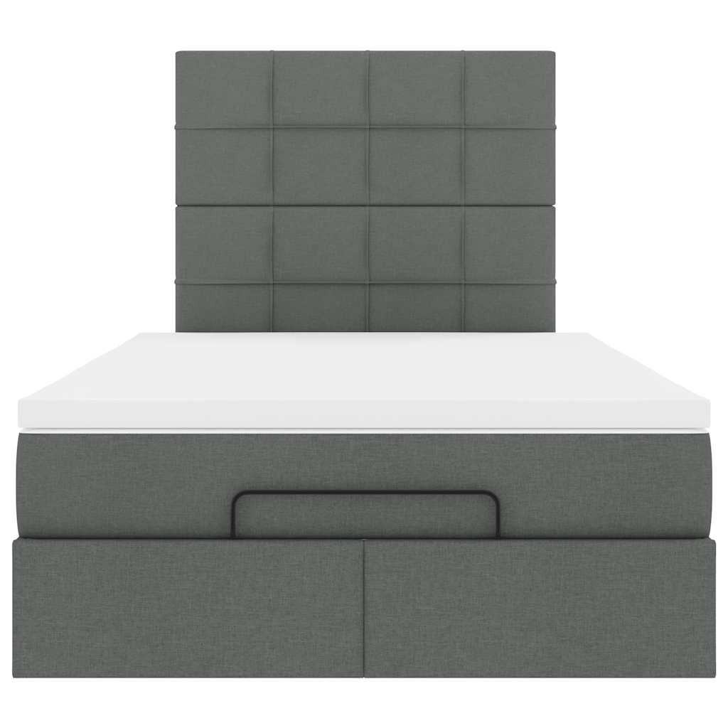 vidaXL Struttura Letto Pouf con Materasso 120x200 cm in Tessuto