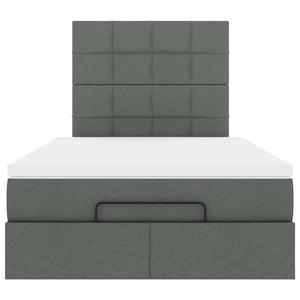 vidaXL Struttura Letto Pouf con Materasso 120x200 cm in Tessuto