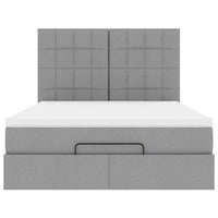 Struttura Letto Pouf con Materasso 140x200 cm in Tessuto 3313161