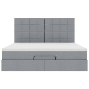 Struttura Letto Pouf con Materasso 180x200 cm in Tessuto 3313175