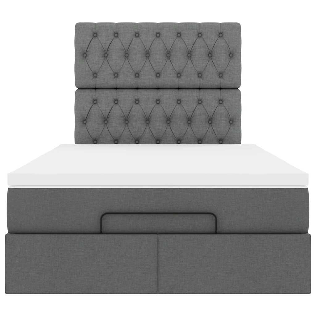 vidaXL Struttura Letto Pouf con Materasso 120x200 cm in Tessuto
