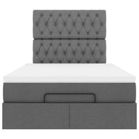 vidaXL Struttura Letto Pouf con Materasso 120x200 cm in Tessuto