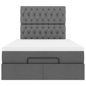 vidaXL Struttura Letto Pouf con Materasso 120x200 cm in Tessuto