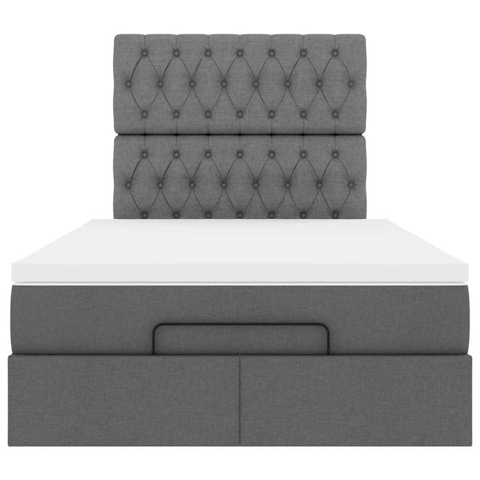 vidaXL Struttura Letto Pouf con Materasso 120x200 cm in Tessuto