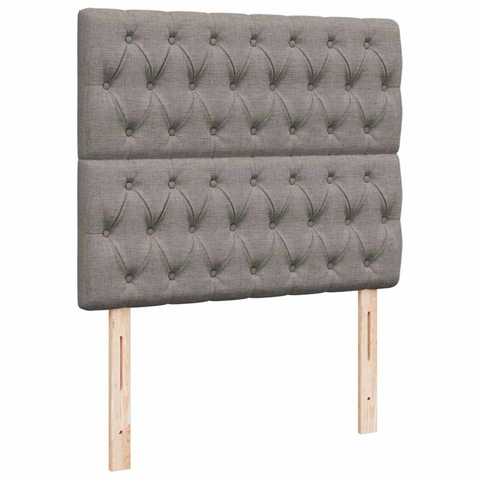 Struttura Letto Pouf con Materasso Tortora 120x200cm in Tessuto 3313234