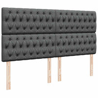 vidaXL Struttura Letto Pouf con Materasso 160x200 cm in Tessuto