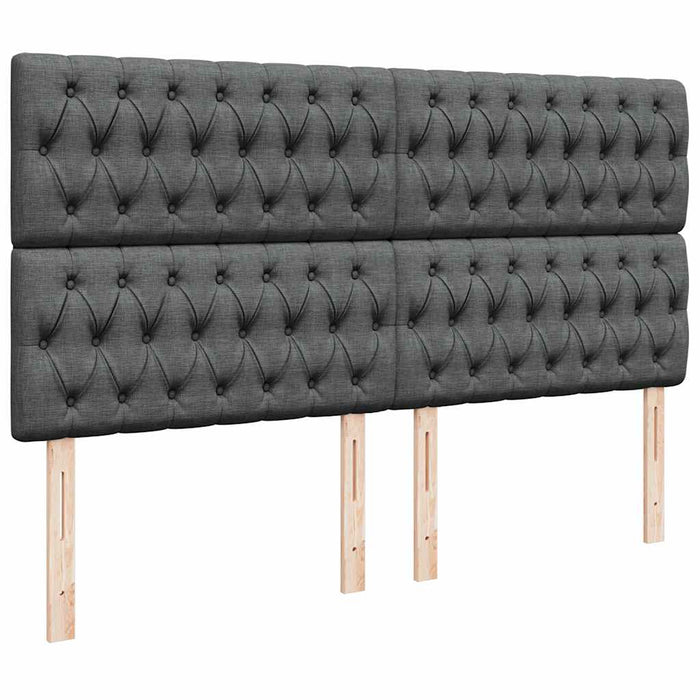 vidaXL Struttura Letto Pouf con Materasso 160x200 cm in Tessuto