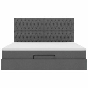 vidaXL Struttura Letto Pouf con Materasso 180x200 cm in Tessuto