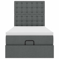 vidaXL Struttura Letto Pouf con Materasso 90x190 cm in Tessuto