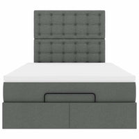 vidaXL Struttura Letto Pouf con Materasso 120x200 cm in Tessuto