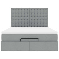 Struttura Letto Pouf con Materasso 140x200 cm in Tessuto